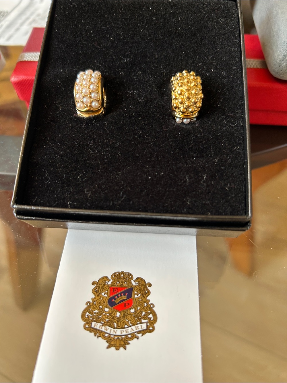 Erwin Pearl Gold-Tone Pearl reversible Cluster Huggie Earrings - Gold